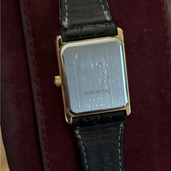 Longines Gold Case with Black Strap Ladies Watch - Picture 8 of 13